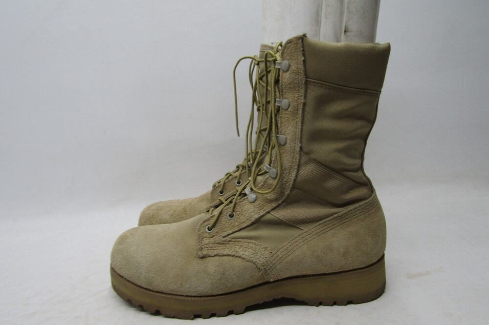 Altama Mens Size 10.5 W Brown Suede Canvas Combat Tactical Military Work Boots